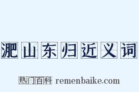 淝山东归近义词是什么意思的图片